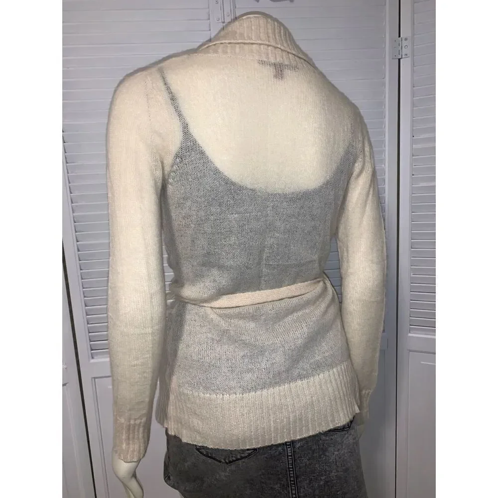 Vintage JJ BASICS Sheer Knit Cardigan Sweater Large‎